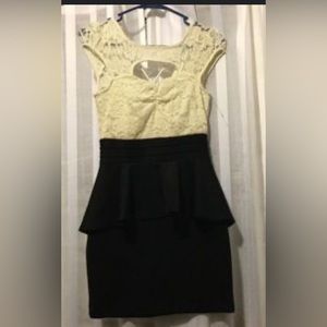 Peplum mini dress